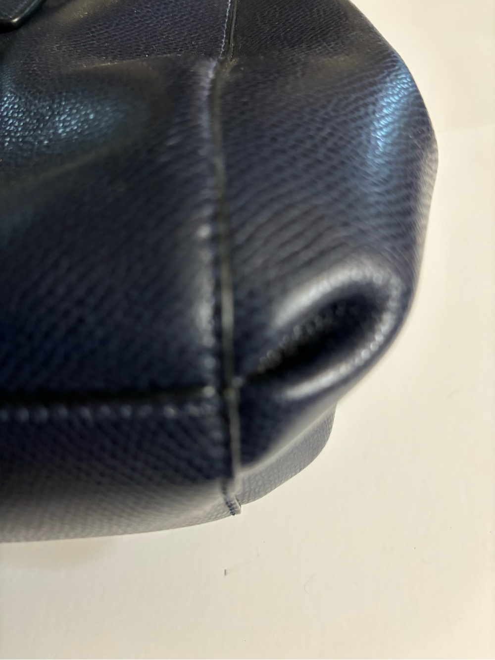 Coach Outlet Navy Leather Shoulder Bag with Gold Hardware - Picture 9 of 13
